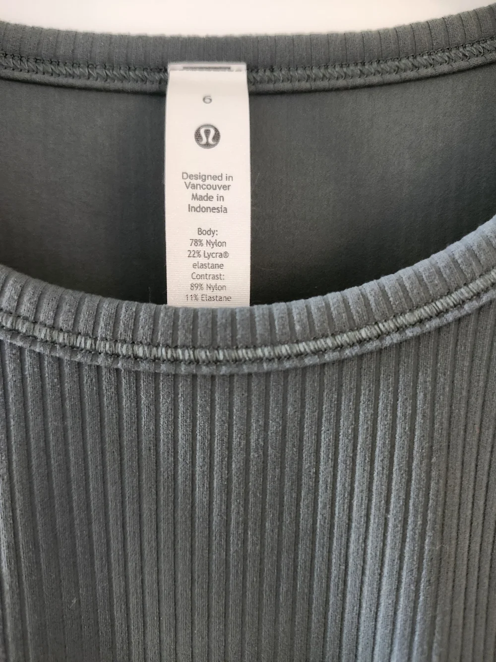 lululemon All It Takes Ribbed Nulu Long Sleeve – Dark Forest – Size 6